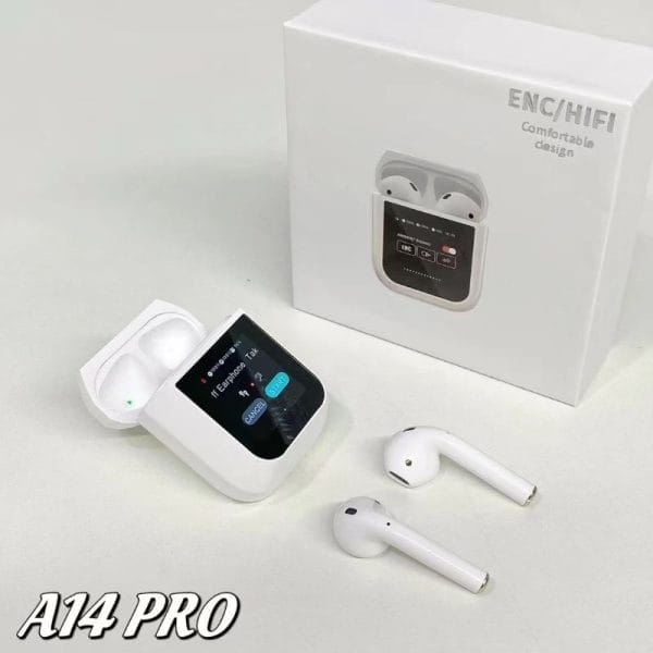 A14 Pro ANC TWS Earbuds Bluetooth 5.4 White